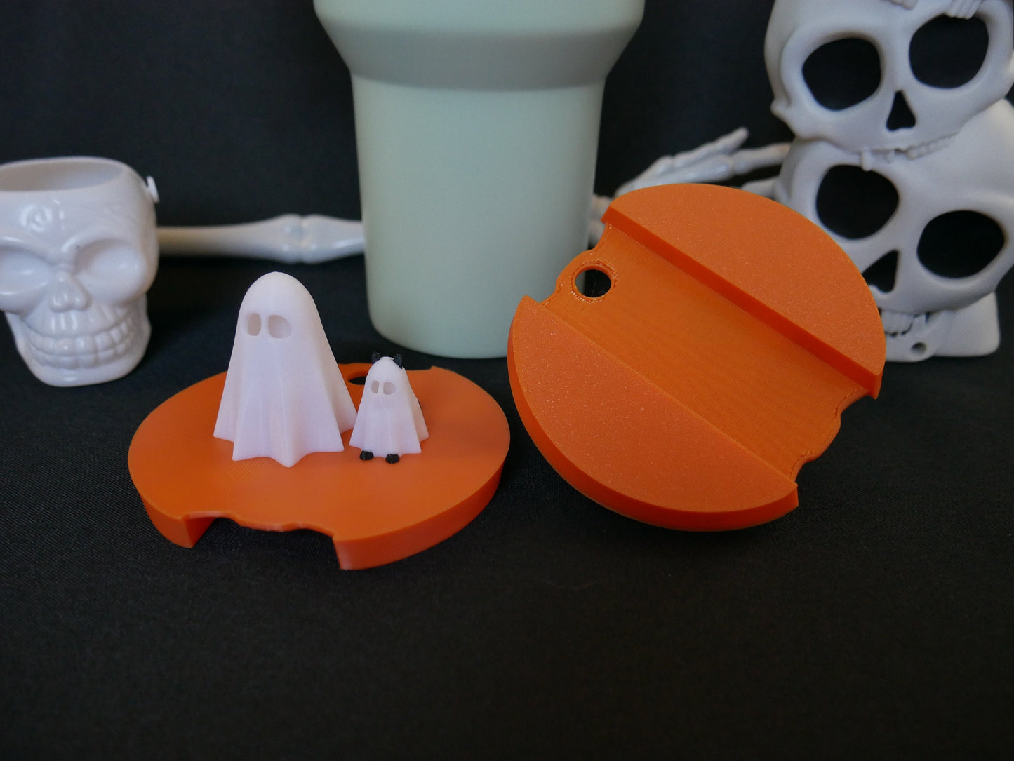 Spooky Ghost Cat Stanley Lid Topper