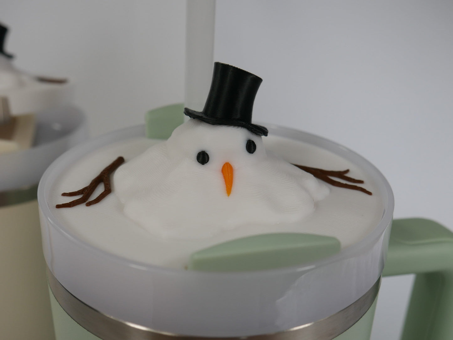 Melted Snowman Stanley Lid Topper