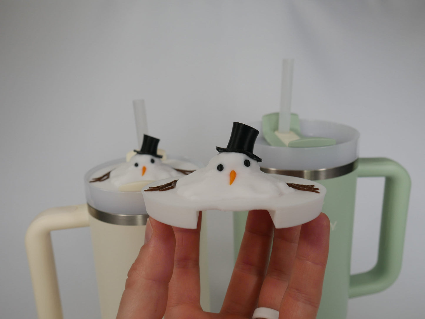 Melted Snowman Stanley Lid Topper