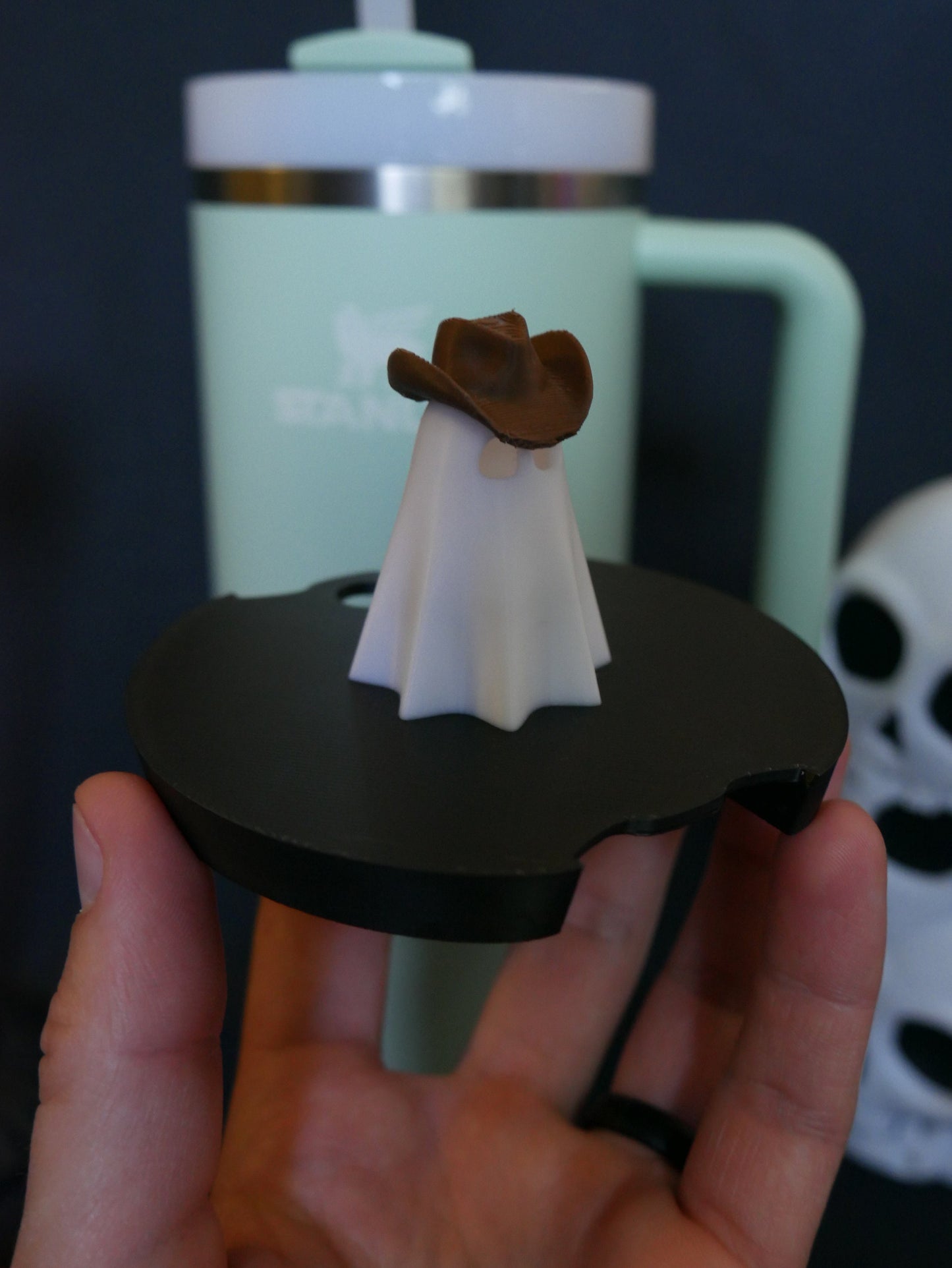 Western Cowboy & Cowgirl Ghost Stanley Lid Topper