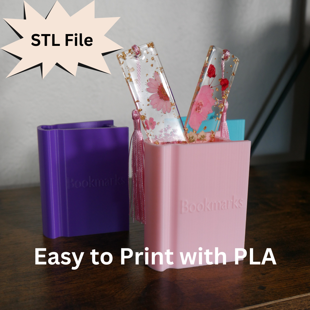 Book Shaped Bookmark Holder STL File for 3D Printing