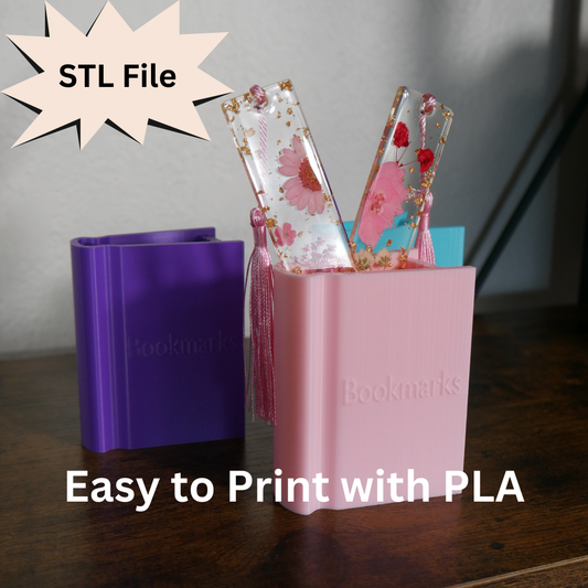 Book Shaped Bookmark Holder STL File for 3D Printing