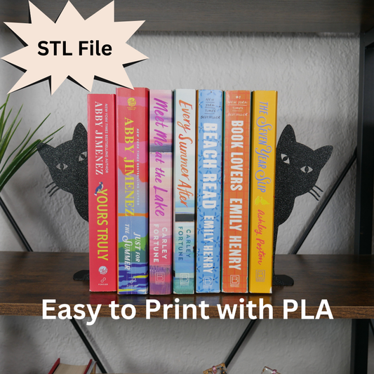 Peeking Cat & Dog Bookend STL File for 3D Printing