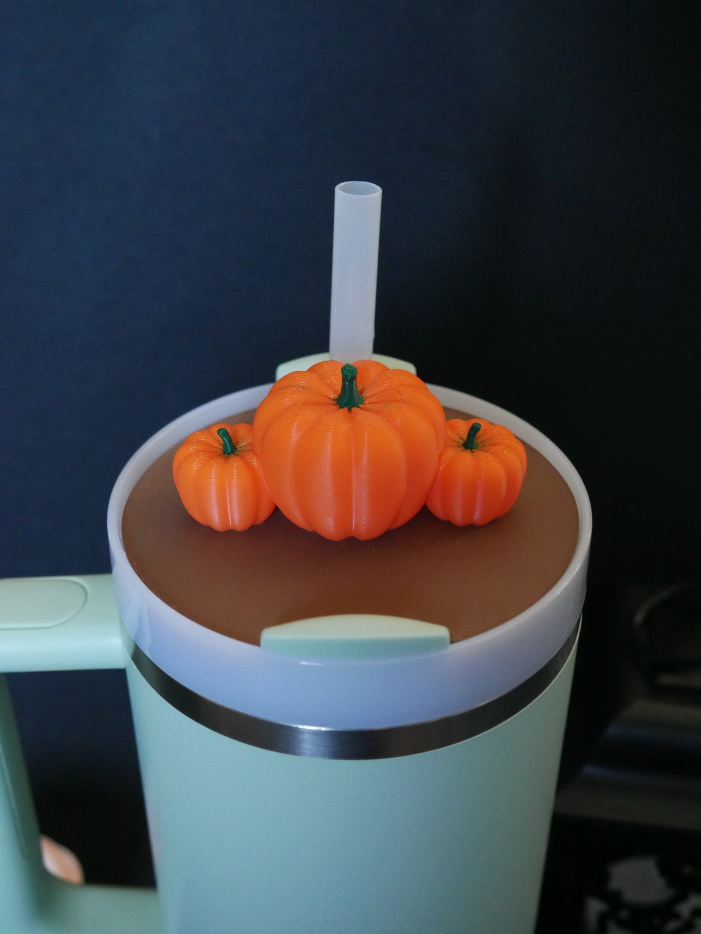 Halloween Pumpkin Trio Stanley Cup Topper STL File for 3D Printing