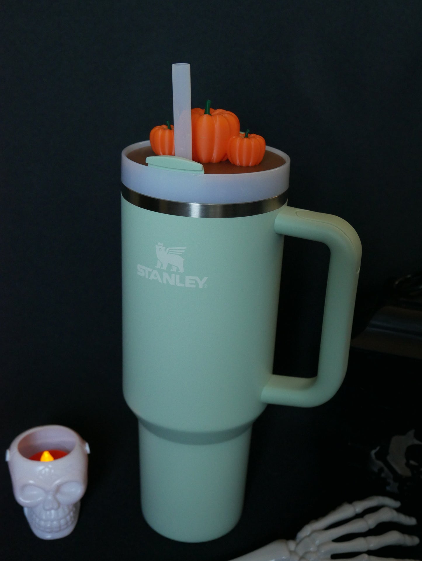 Halloween Pumpkin Trio Stanley Cup Topper STL File for 3D Printing
