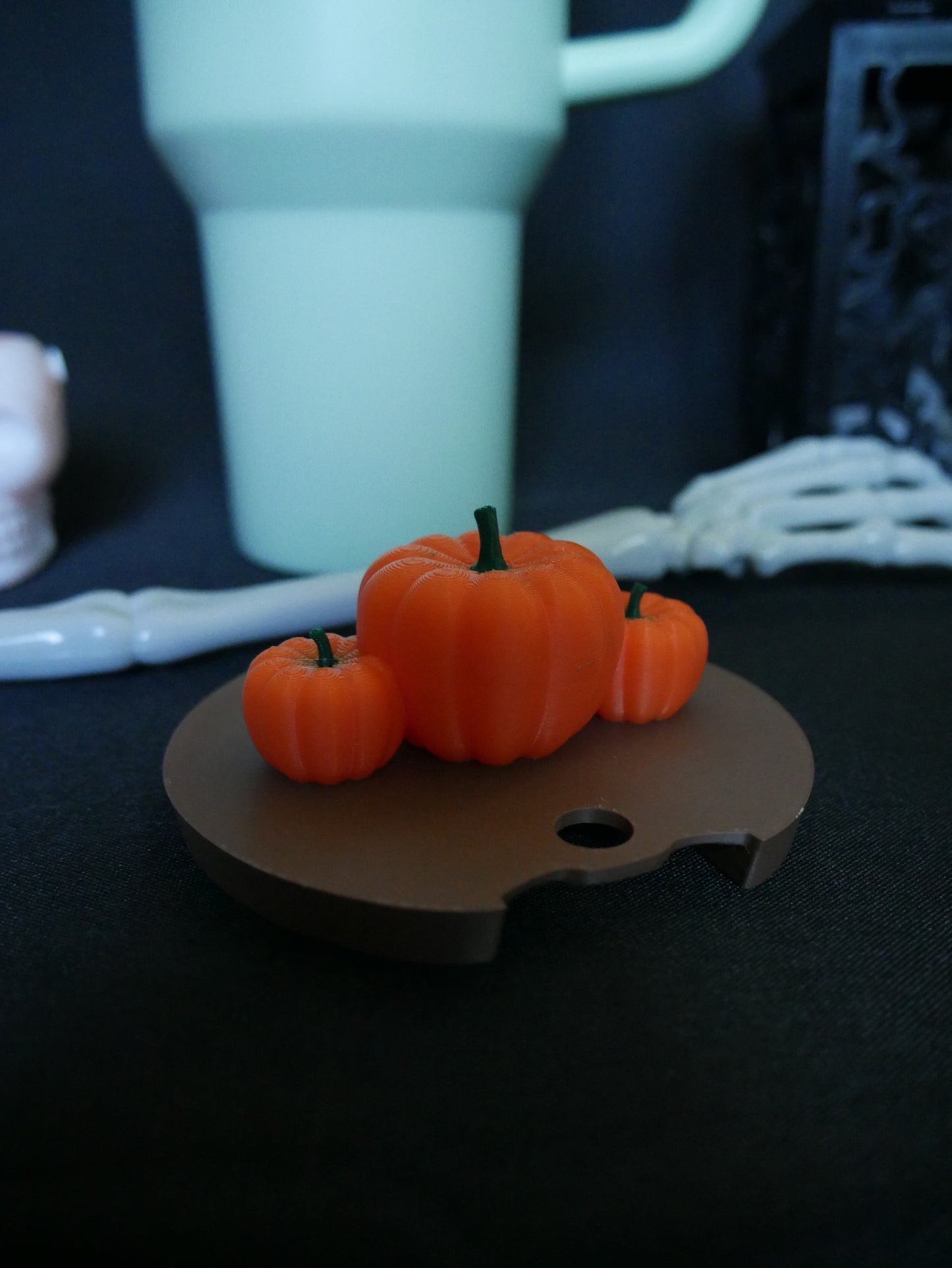 Halloween Pumpkin Trio Stanley Cup Topper STL File for 3D Printing