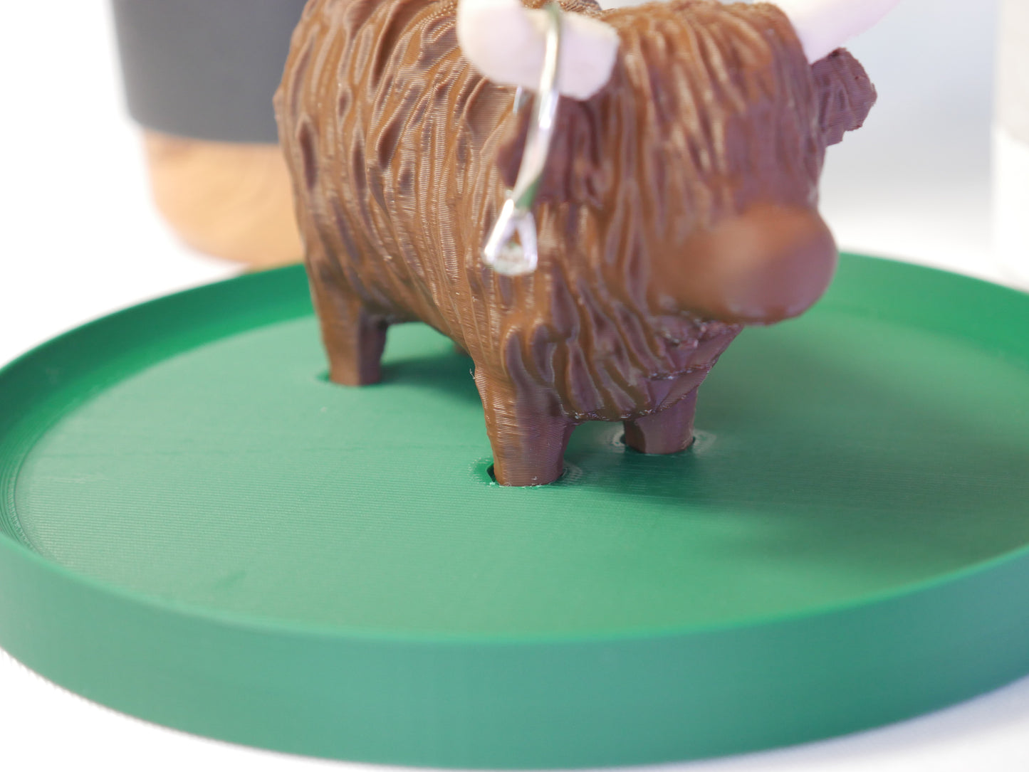 Highland Cow Ring Holder STL File for 3D Printing