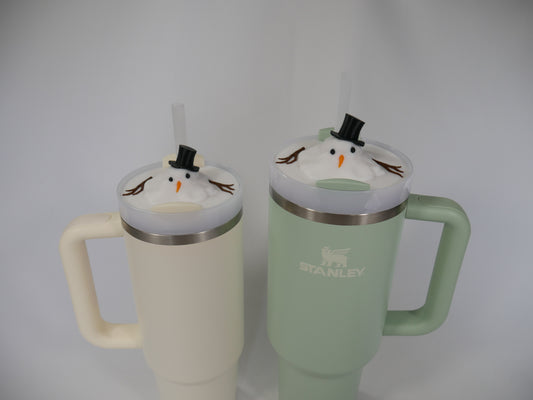 Melted Snowman Stanley Lid Topper