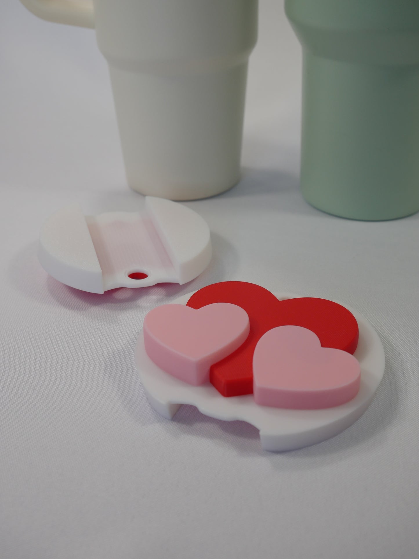 Heart Trio Stanley Cup Topper STL File for 3D Printing