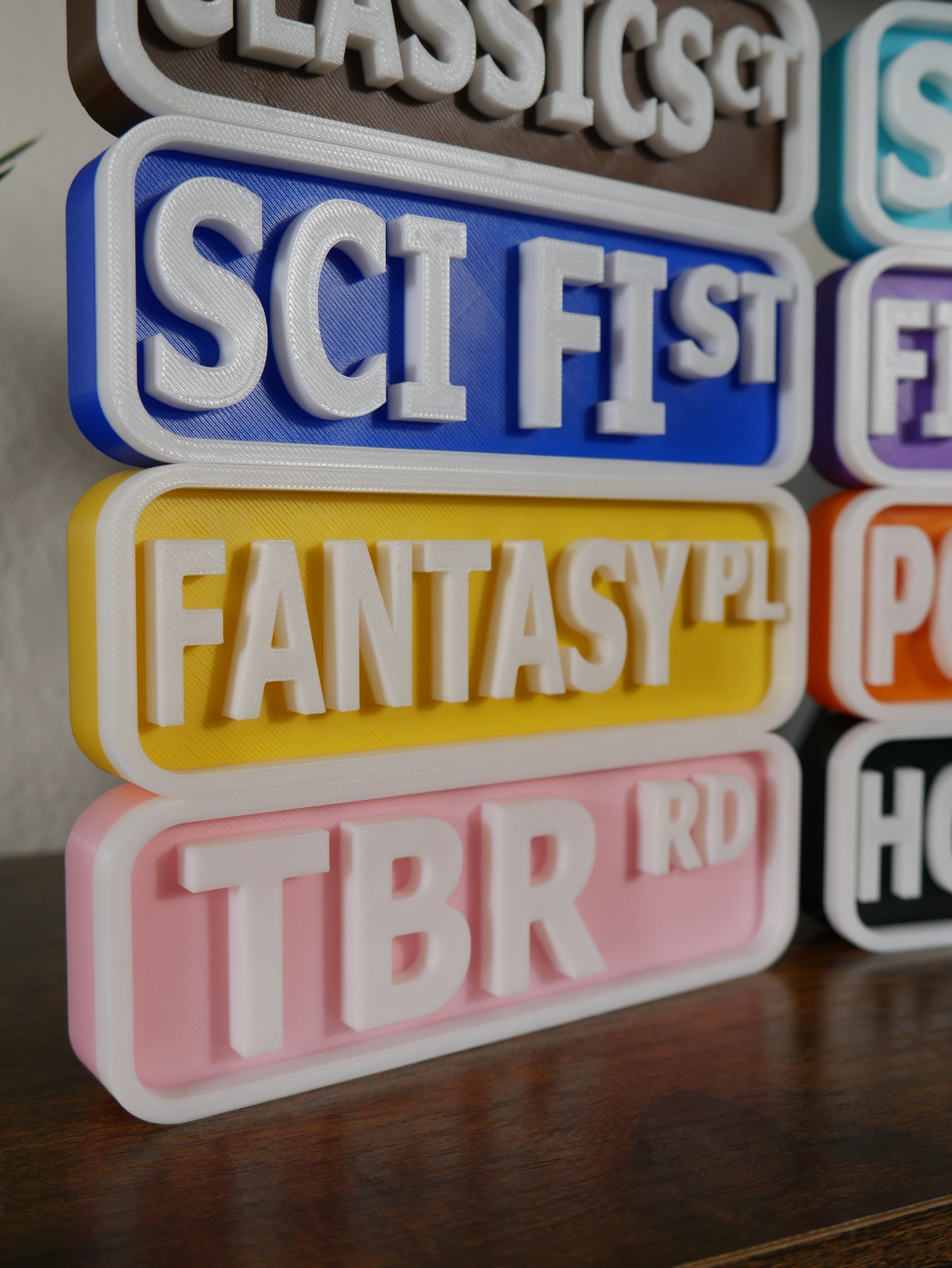 Bookish Book Genre Signs STL File for 3D Printing