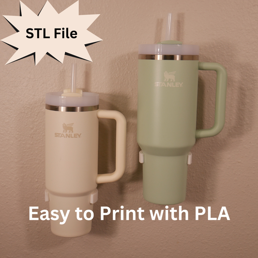 Stanley Cup Wall Mount Organizer STL File for 3D Printing