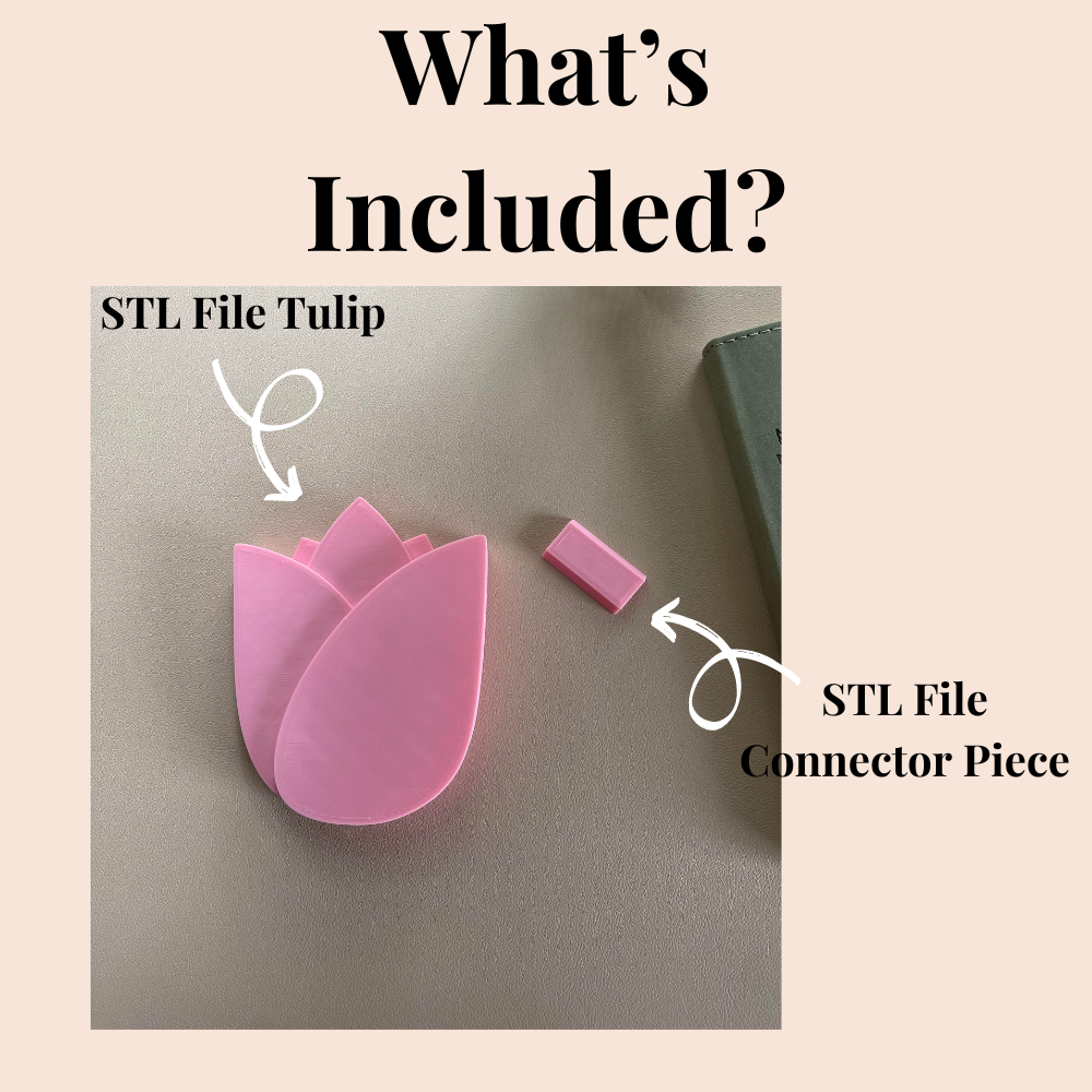 Tulip Attachment Head For Universal Headphone Holder, STL File for 3D Printing