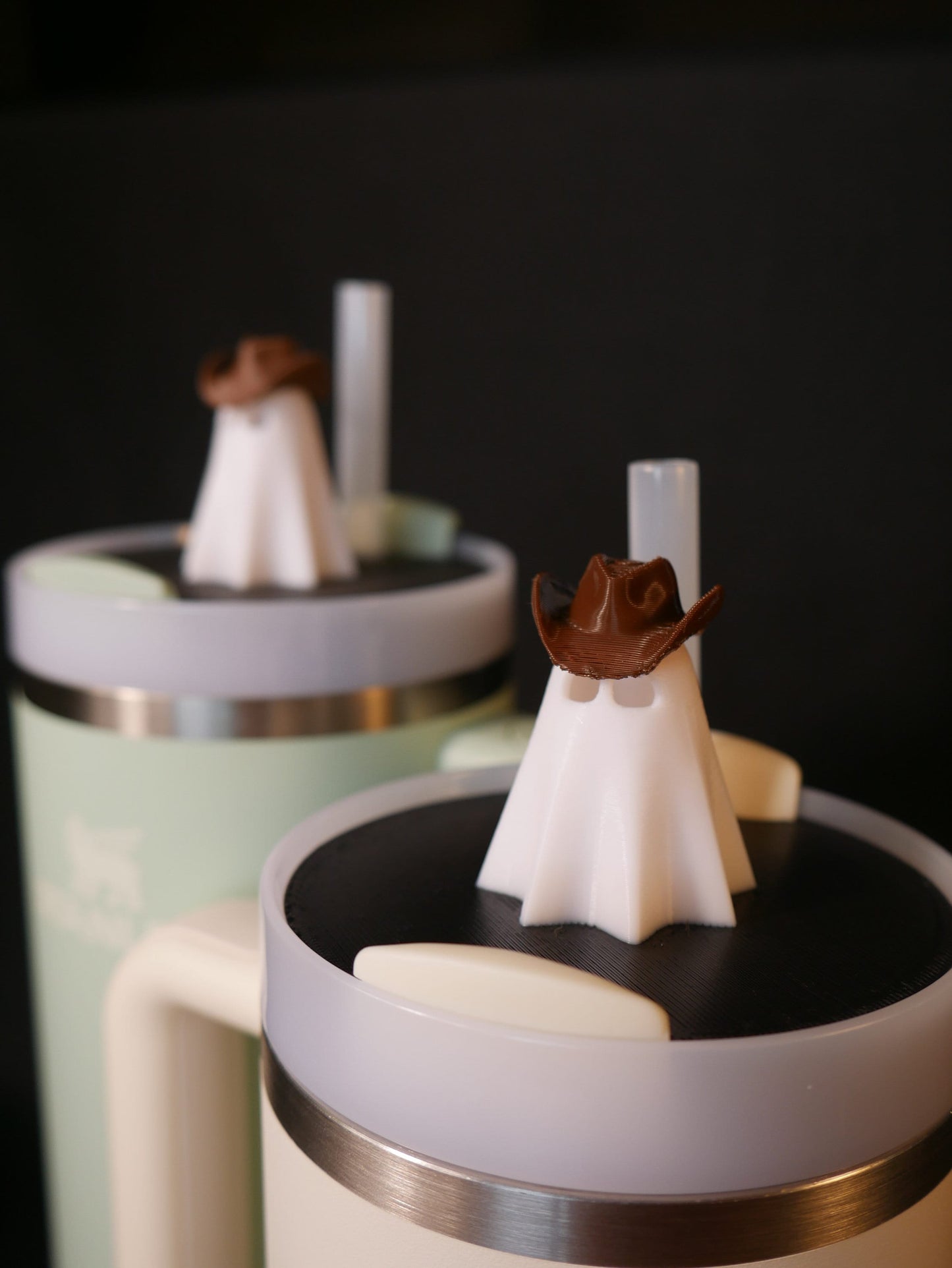 Western Cowboy & Cowgirl Ghost Stanley Lid Topper