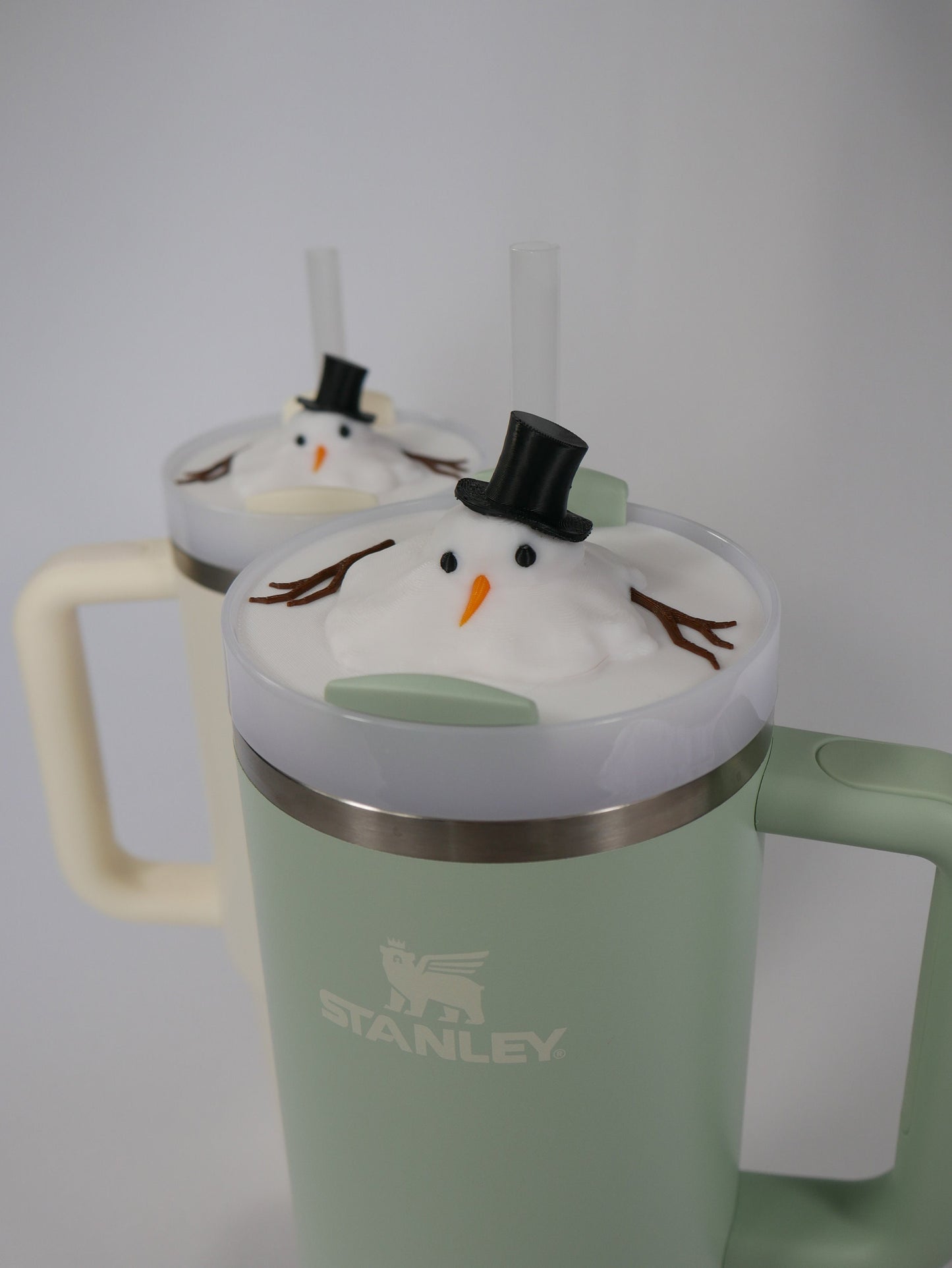 Melted Snowman Stanley Lid Topper