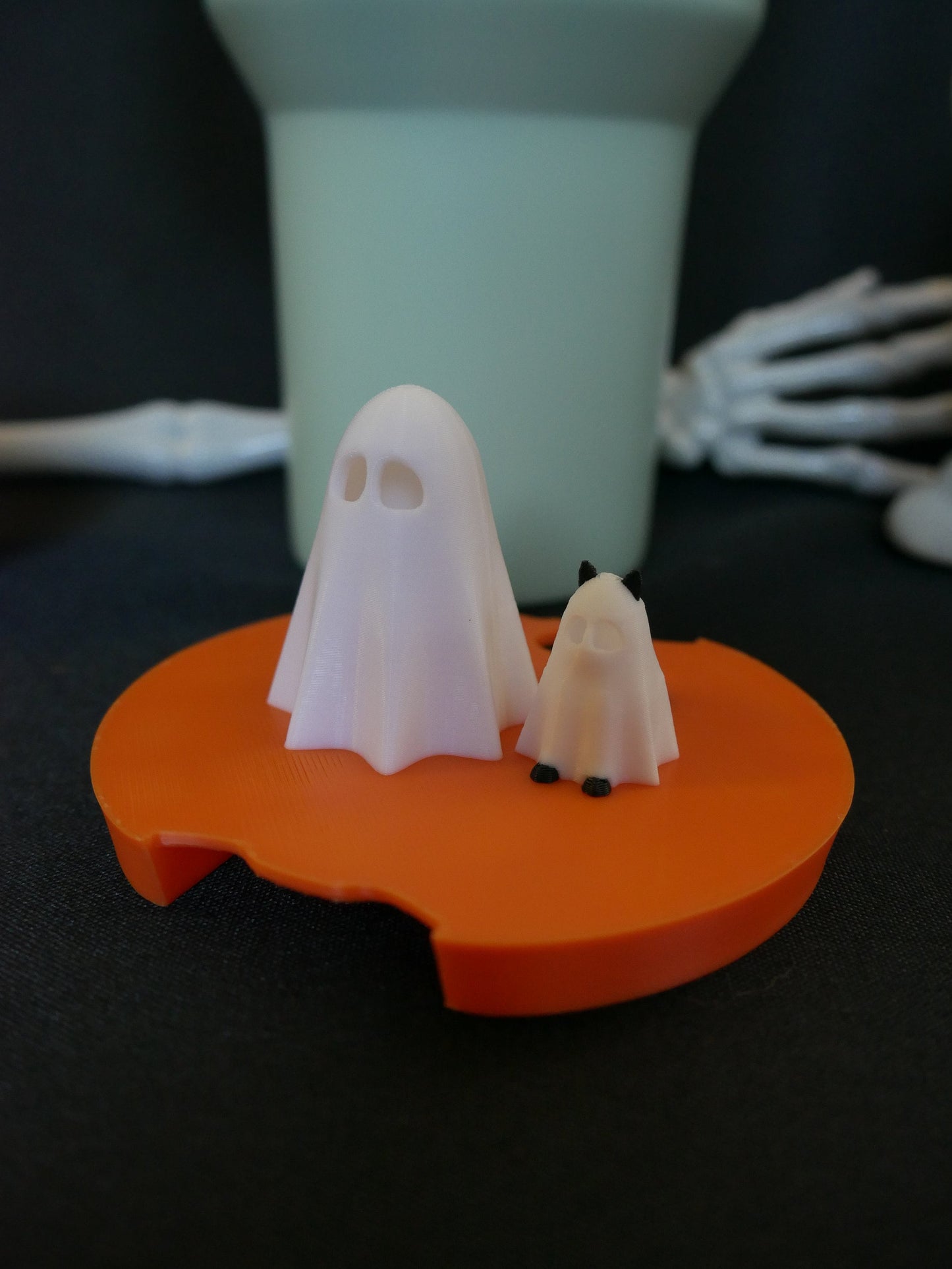 Spooky Ghost Cat Stanley Lid Topper
