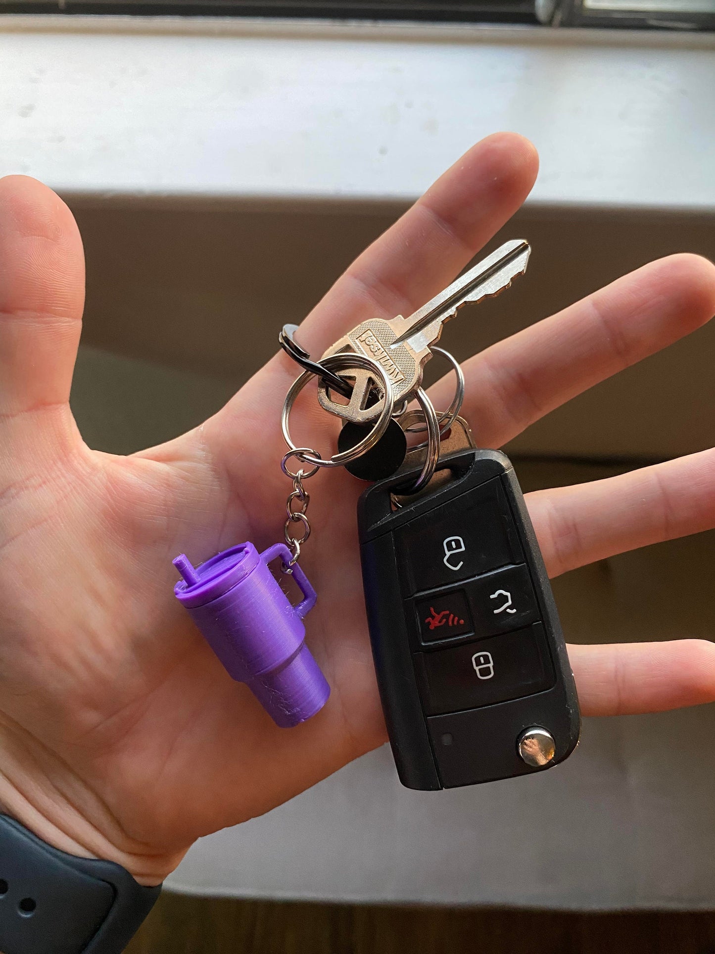 Mini Stanley Inspired Tumbler Keychain STL File For 3D Printing