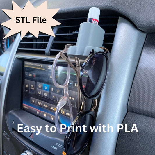 Chapstick Holder Car Vent Clip STL File for 3d Printing