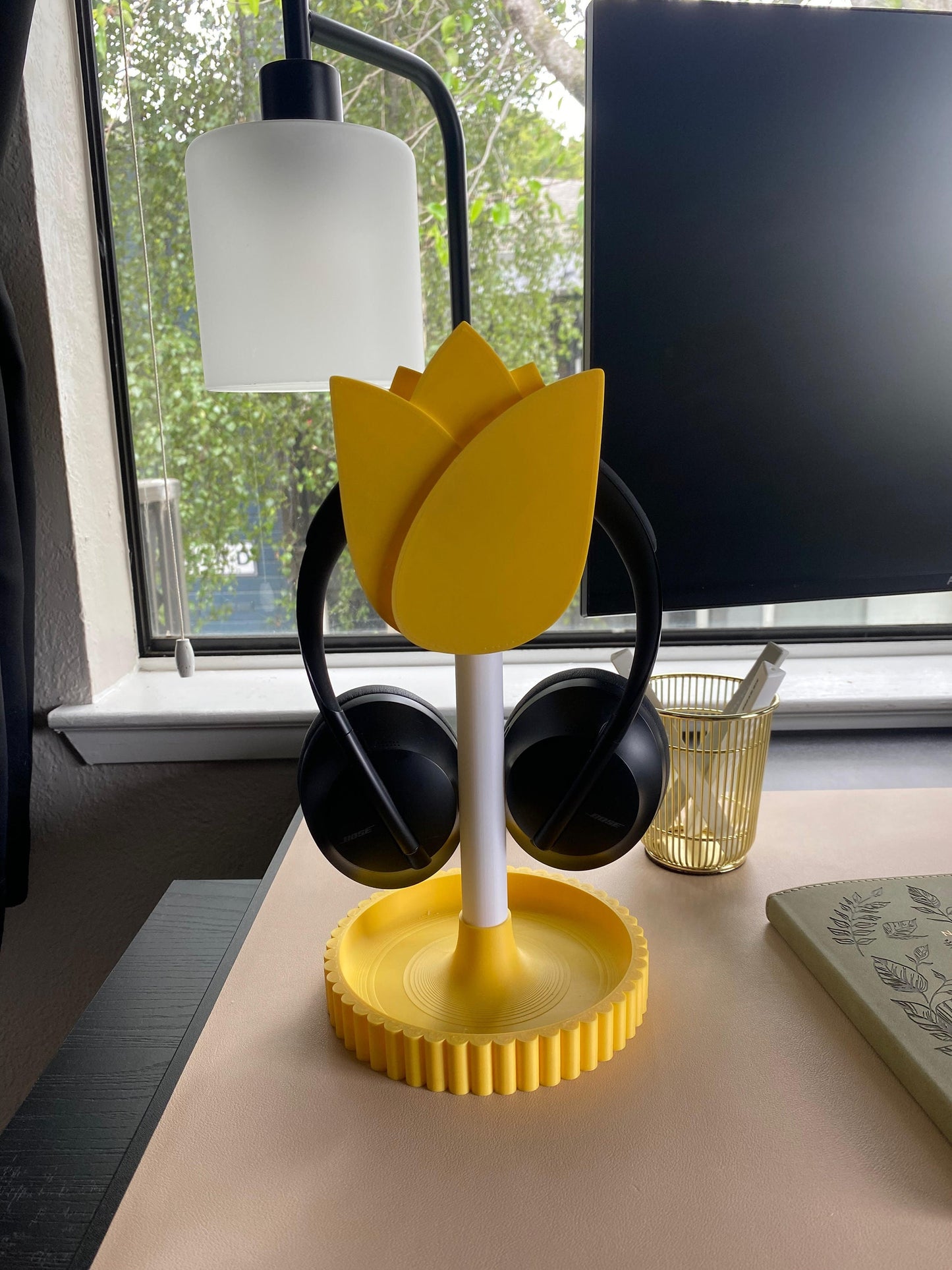 Tulip Attachment Head For Universal Headphone Holder, STL File for 3D Printing