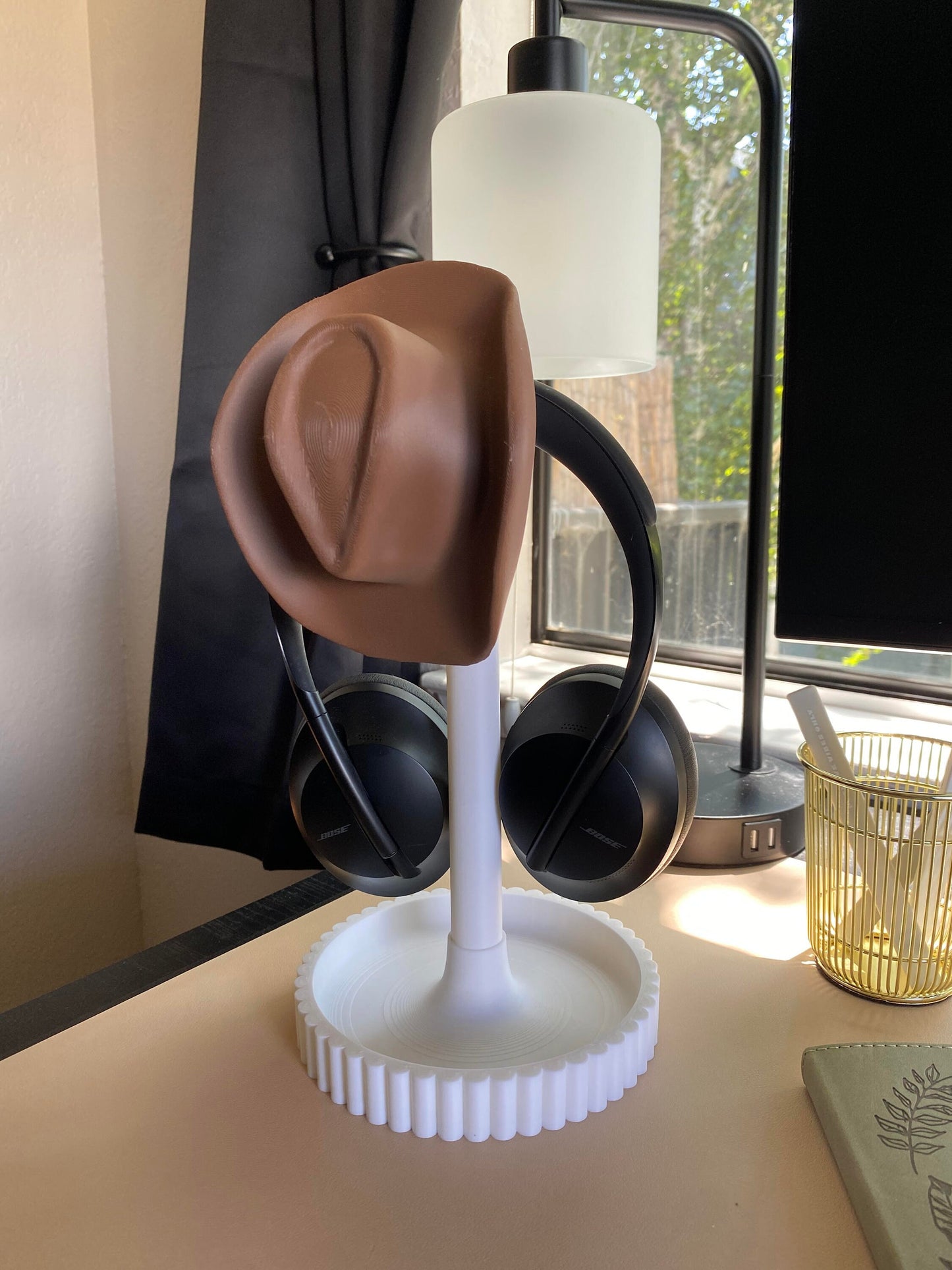 Cowboy Hat Attachment Head For Universal Headphone Holder, STL File For 3D Printing