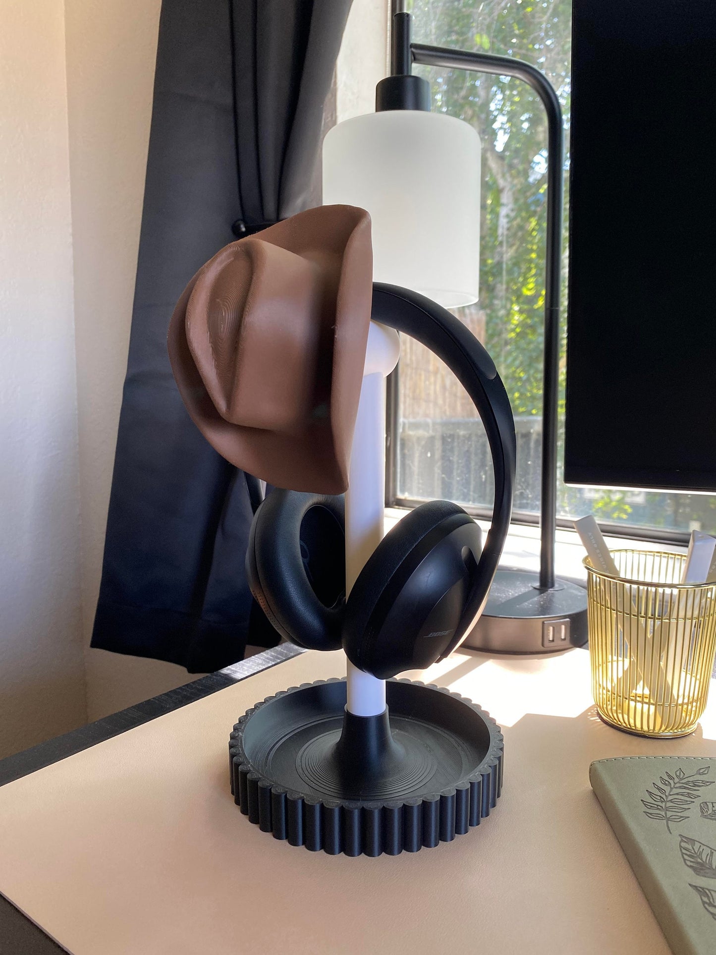 Cowboy Hat Attachment Head For Universal Headphone Holder, STL File For 3D Printing