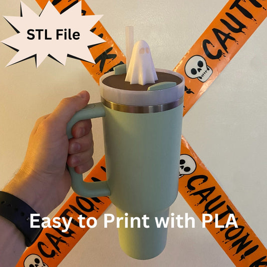 Spooky Ghost Stanley Cup Topper STL File For 3D Printing
