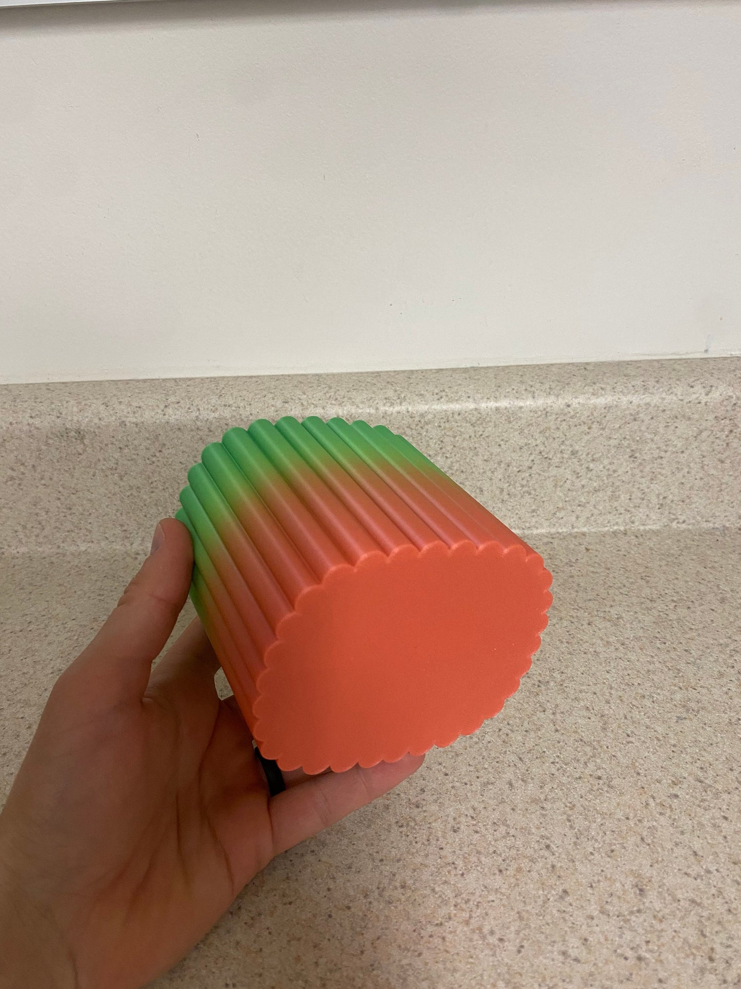 Small 4 Section Scalloped Pencil Holder STL File for 3D Printing