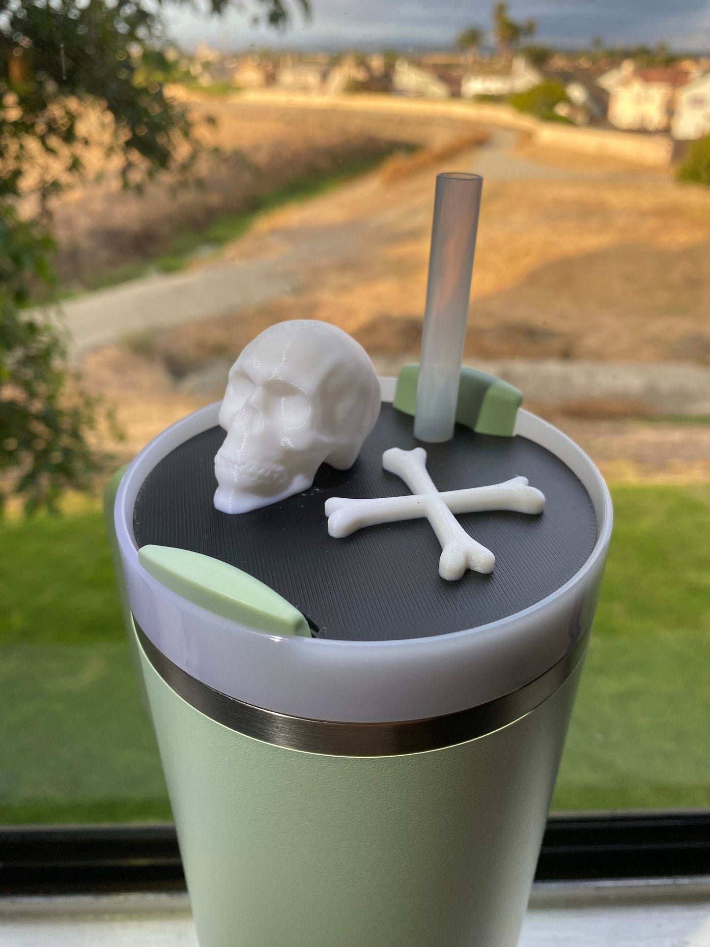 Spooky Skeleton Stanley Cup Topper STL File For 3D Printing