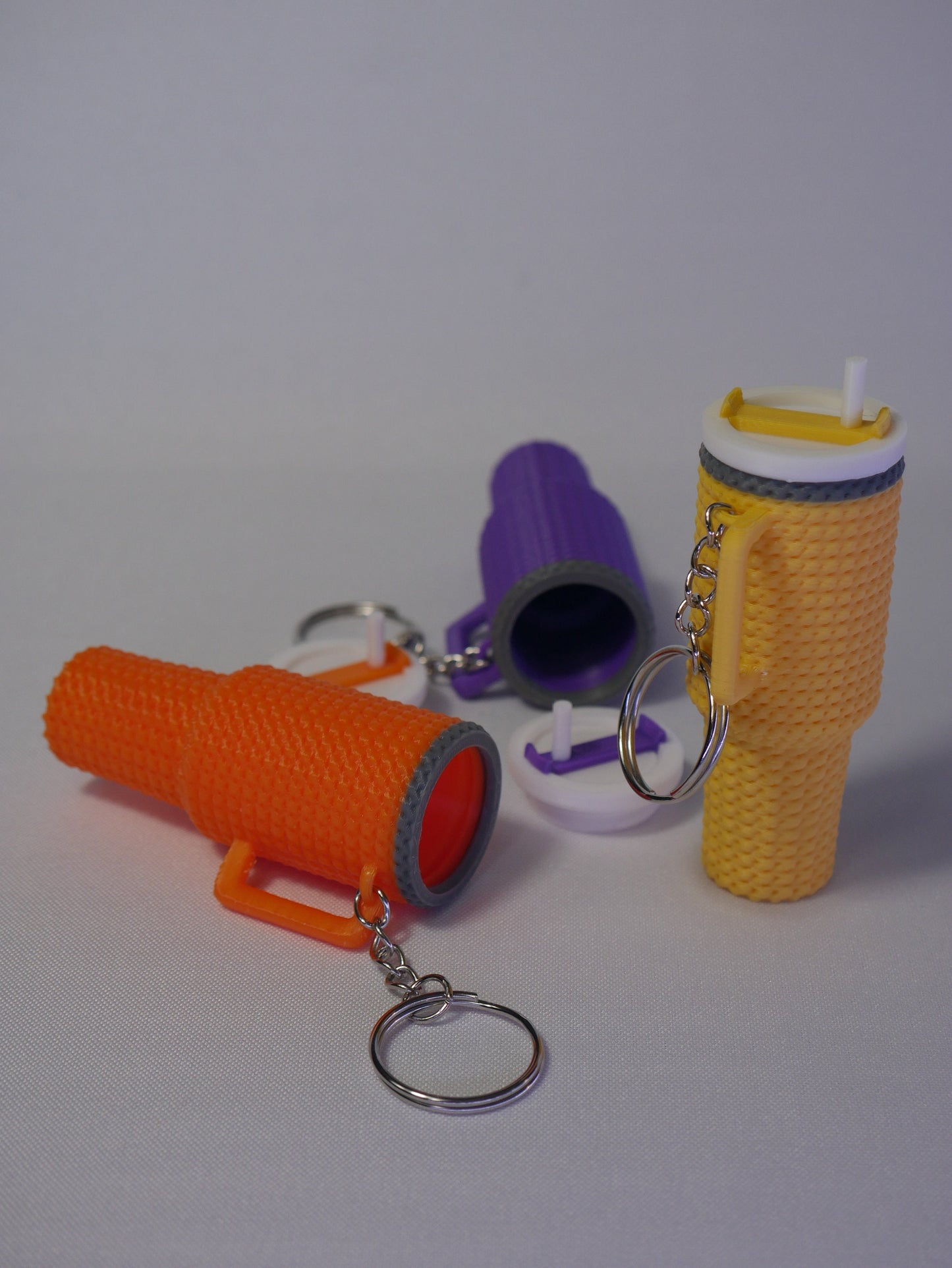 Mini Crochet Stanley Inspired Tumbler Chapstick Holder Keychain STL File for 3D Printing