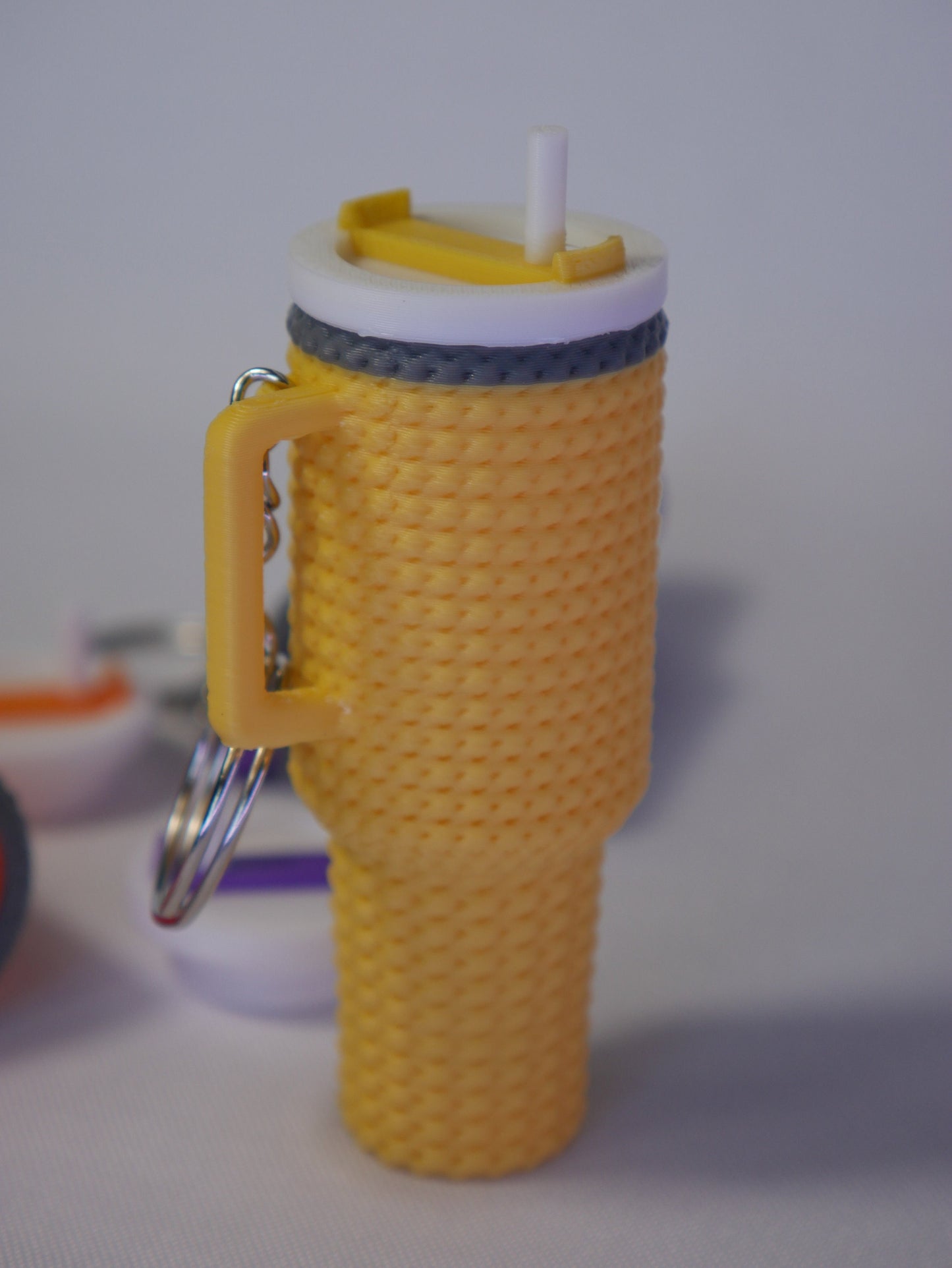 Mini Crochet Stanley Inspired Tumbler Chapstick Holder Keychain STL File for 3D Printing