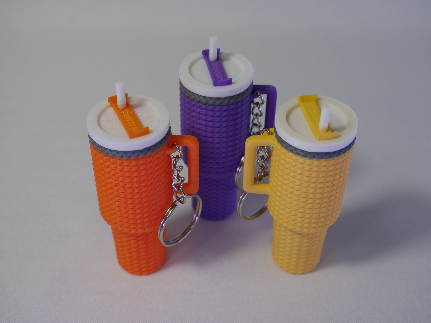 Mini Crochet Stanley Inspired Tumbler Chapstick Holder Keychain STL File for 3D Printing