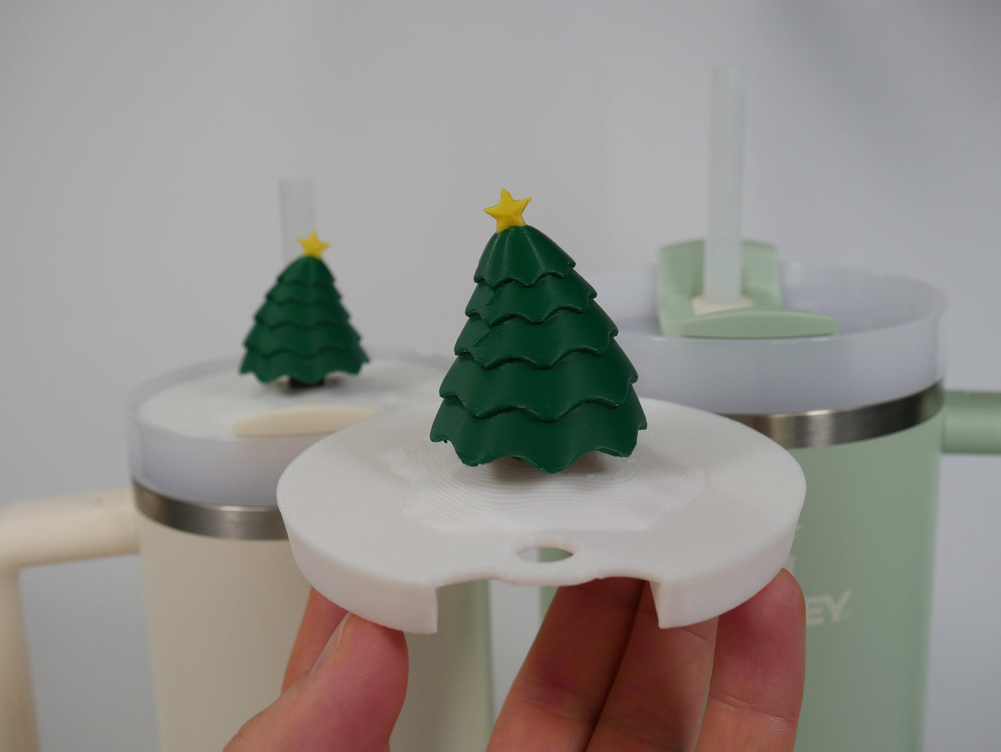Christmas Tree Stanley Cup Topper STL File for 3D Printing