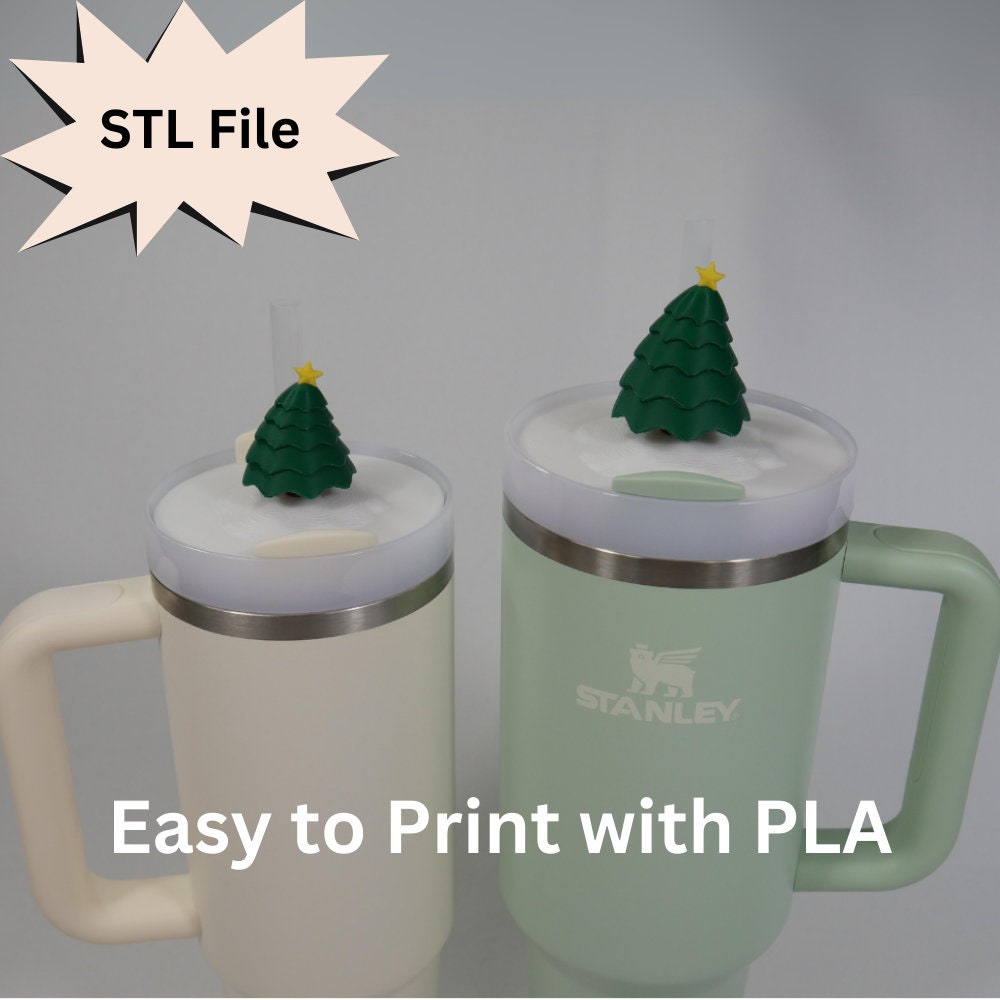 Christmas Tree Stanley Cup Topper STL File for 3D Printing